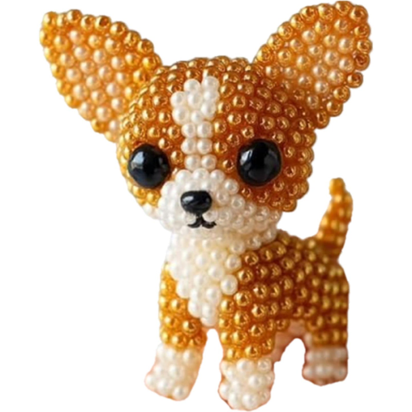 Dog Bead Embroidery Kit 3D Animal Dog Shape Bead Embroidery Set (Chihuahua)