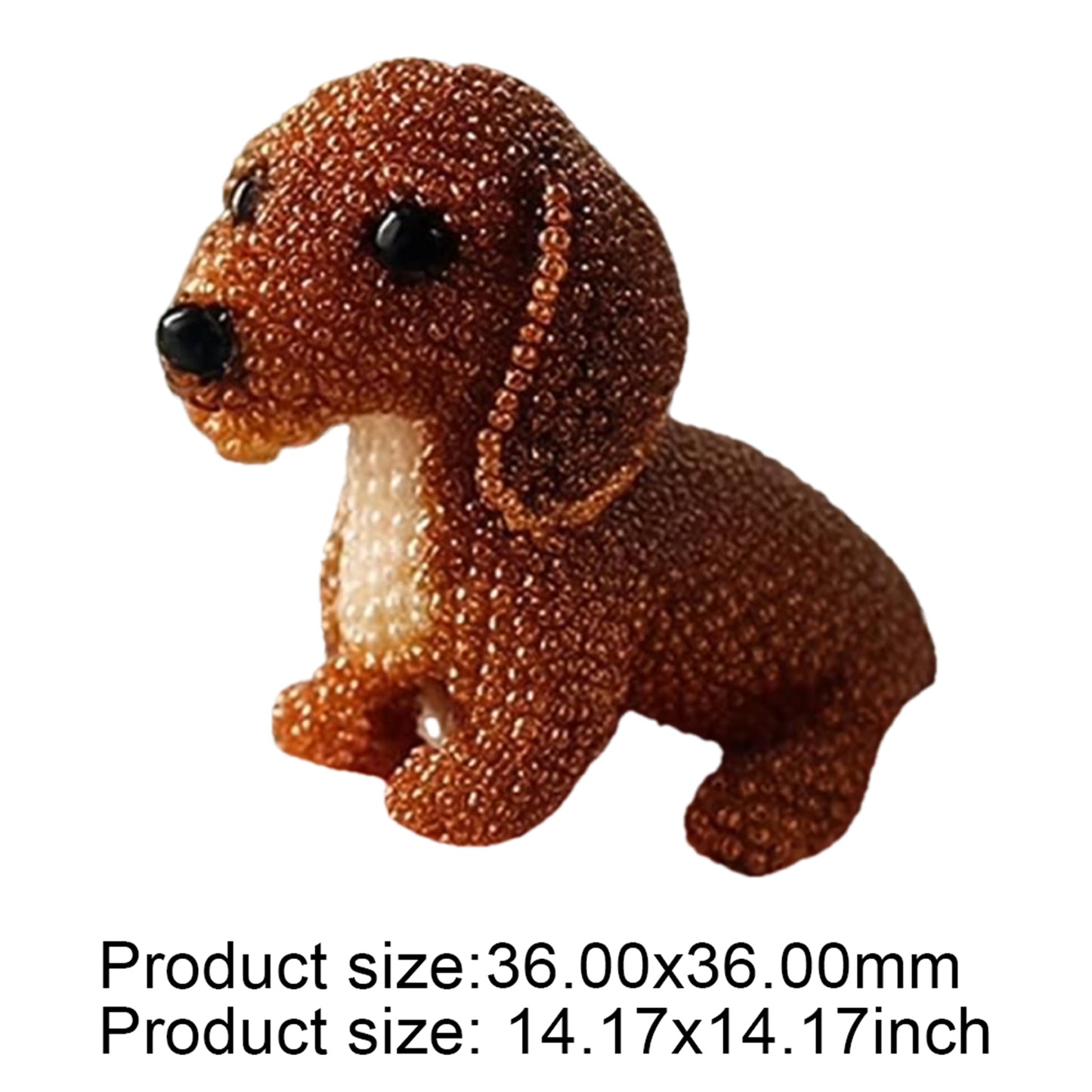 Dog Bead Embroidery Kit 3D Animal Dog Shape Bead Embroidery Set (Dachshund)