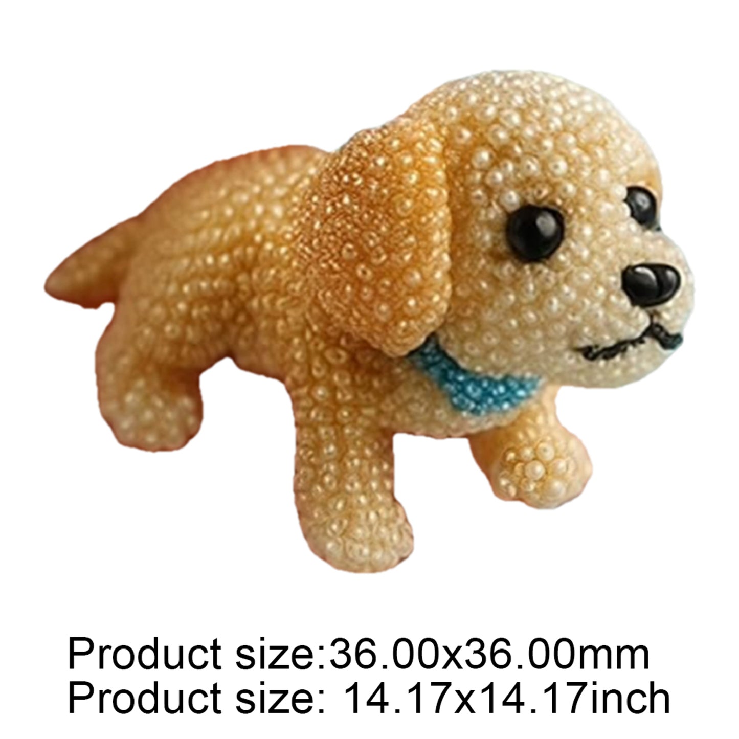 Dog Bead Embroidery Kit 3D Dog Shape Bead Embroidery Set (Golden Retriever)