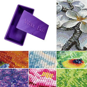 Diamond Painting Wax Box Storage Case Diamond Art Tool Organizer (Purple)