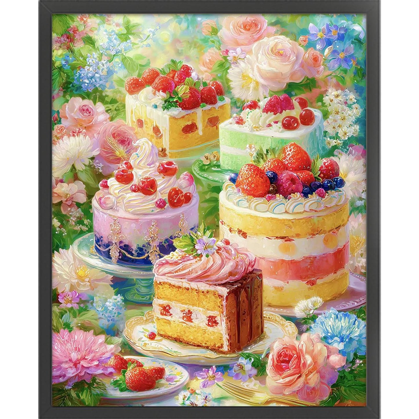 Cakes & Desserts - Full 11CT Stamped Cross Stitch 55x65CM - Mona Lisa