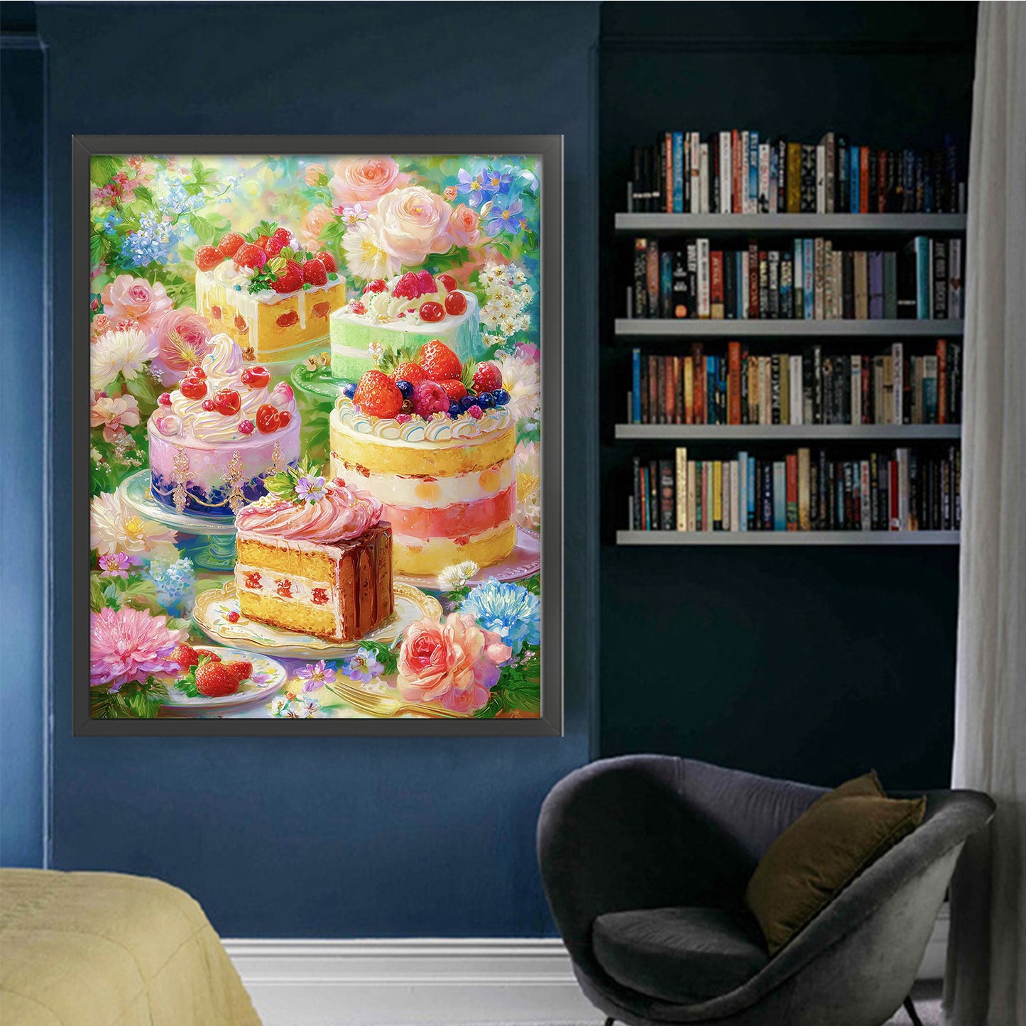 Cakes & Desserts - Full 11CT Stamped Cross Stitch 55x65CM - Mona Lisa