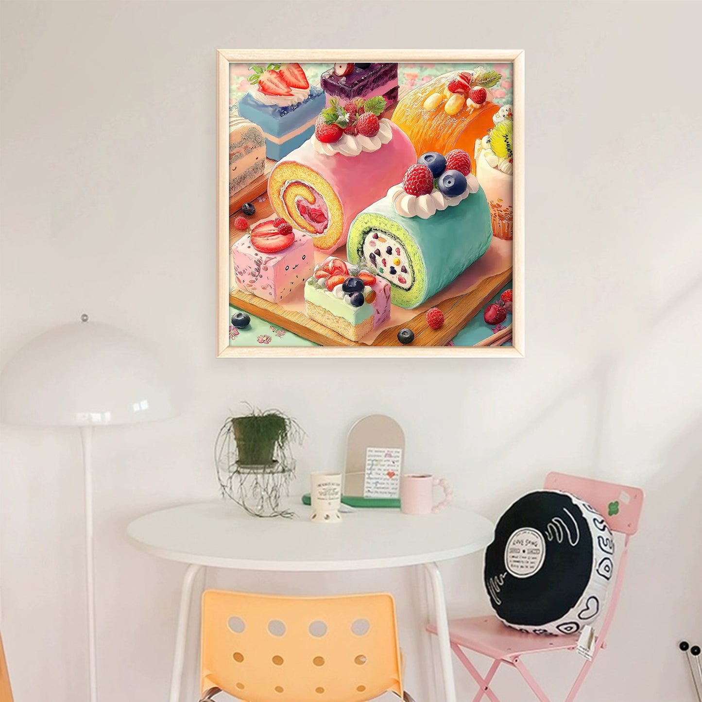 Fruit Dessert Journal - Full 11CT Stamped Cross Stitch 50x50CM - QiangHongXiu