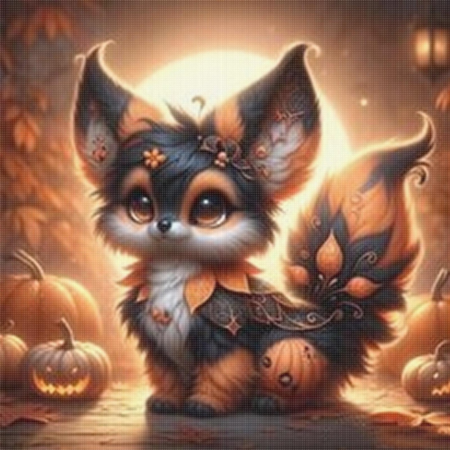 Fox And Pumpkin - Full 11CT Stamped Cross Stitch 50x50CM - Yishu