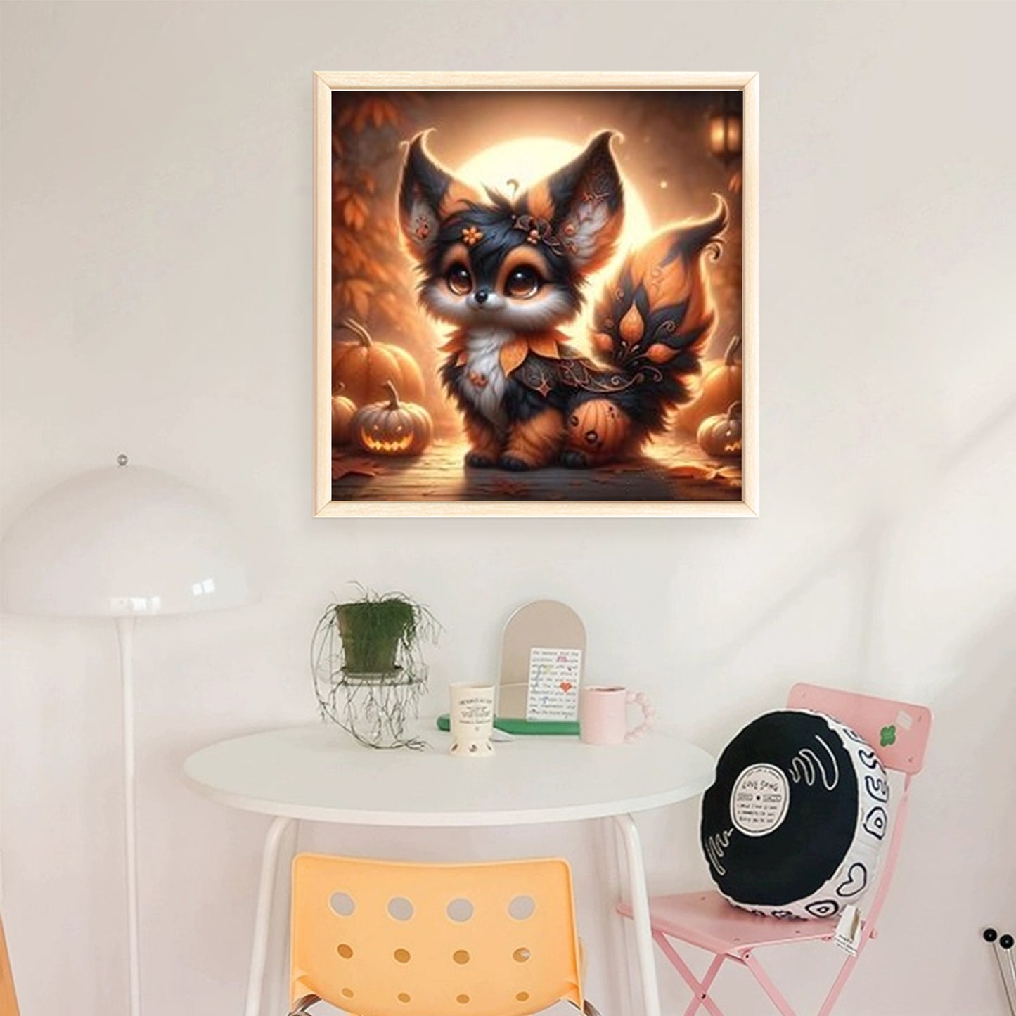 Fox And Pumpkin - Full 11CT Stamped Cross Stitch 50x50CM - Yishu