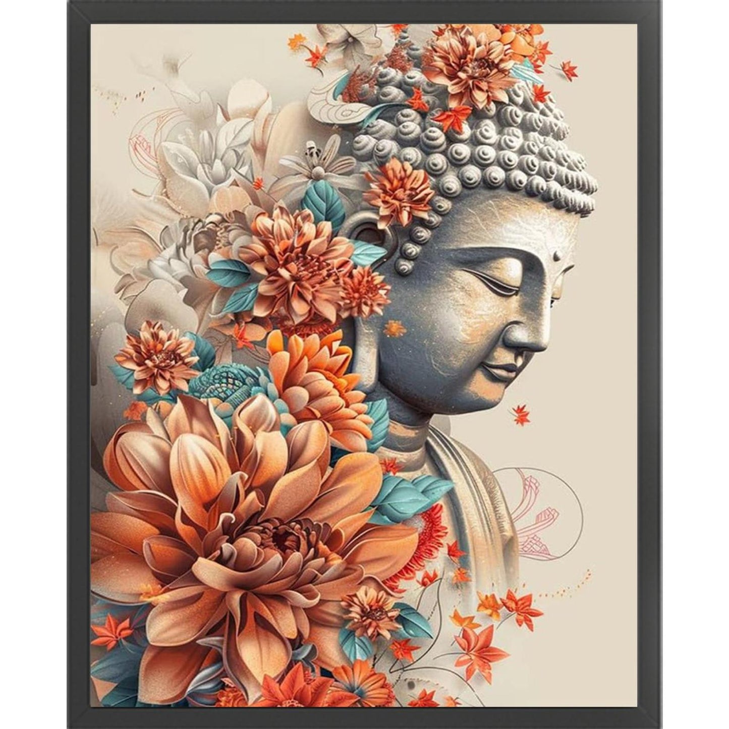 Buddha Statue - Full 11CT Stamped Cross Stitch 40x50CM - Huacan