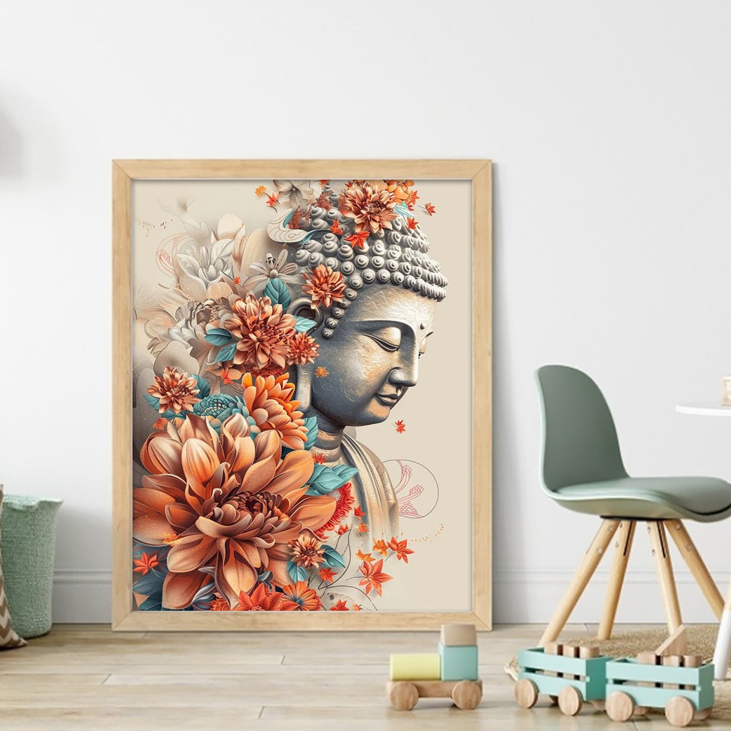 Buddha Statue - Full 11CT Stamped Cross Stitch 40x50CM - Huacan