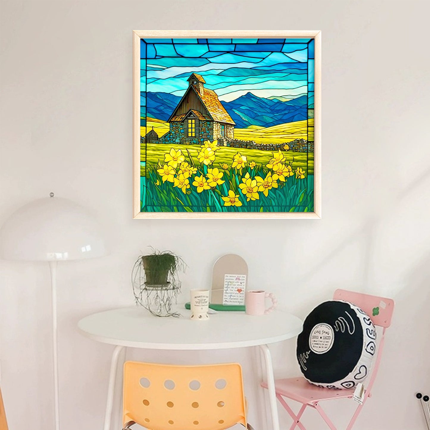 Flower Field - Full 11CT Stamped Cross Stitch 50x50CM - Huacan