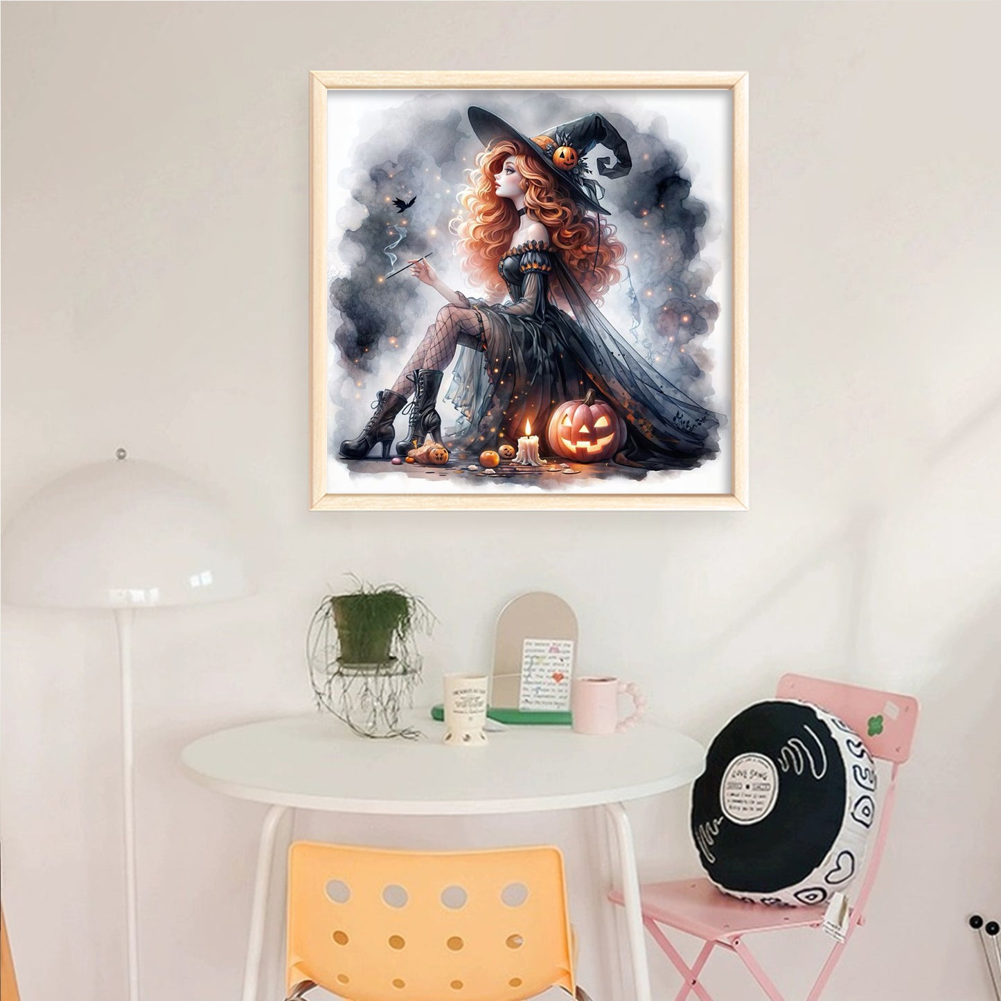 Halloween Princess Witch - Full 11CT Counted Cross Stitch 40x40CM - Yishu