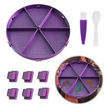 Load image into Gallery viewer, Beads Sorting Storage Tray Fully Enclosed Diamond Painting Tools (Black Purple)
