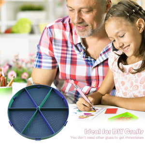 Beads Sorting Storage Tray Fully Enclosed Diamond Painting Tools (Blue Green)