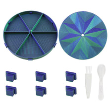 Load image into Gallery viewer, Beads Sorting Storage Tray Round Diamond Painting Tools with Lid (Blue Green)
