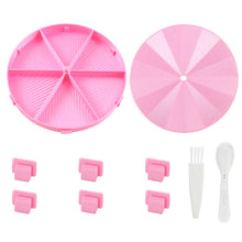 Load image into Gallery viewer, Beads Sorting Storage Tray Round Diamond Painting Tools with Lid (Pink)

