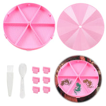Load image into Gallery viewer, Beads Sorting Storage Tray Round Diamond Painting Tools with Lid (Pink)
