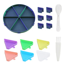 Load image into Gallery viewer, Beads Sorting Storage Tray Round Diamond Painting Tools with Dish (Blue Green)
