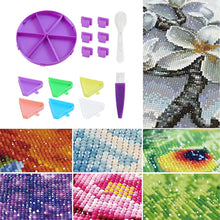 Load image into Gallery viewer, Beads Sorting Storage Tray Round Diamond Painting Tools with Dish (Purple)
