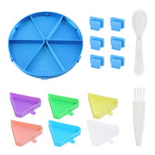 Load image into Gallery viewer, Beads Sorting Storage Tray Round Diamond Painting Tools with Dish (Blue)
