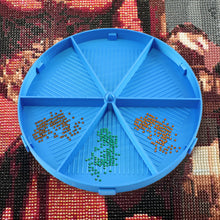 Load image into Gallery viewer, Beads Sorting Storage Tray Round Diamond Painting Tools with Dish (Blue)
