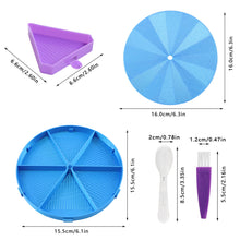Load image into Gallery viewer, Beads Sorting Storage Tray Round Diamond Painting Tools with Dish (Blue)
