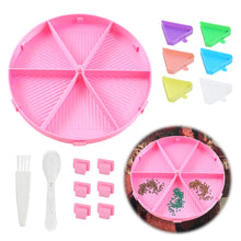 Load image into Gallery viewer, Beads Sorting Storage Tray Round Diamond Painting Tools with Dish (Pink)
