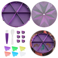 Load image into Gallery viewer, Beads Sorting Storage Tray Diamond Painting Tools with Dish Lid (Black Purple)
