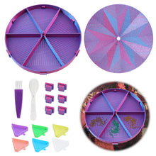 Load image into Gallery viewer, Beads Sorting Storage Tray Fully Enclosed Diamond Painting Tools (Blue Purple)
