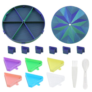Beads Sorting Storage Tray Fully Enclosed Diamond Painting Tools (Blue Green)