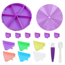 Load image into Gallery viewer, Beads Sorting Storage Tray Fully Enclosed Round Diamond Painting Tools (Purple)
