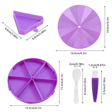 Load image into Gallery viewer, Beads Sorting Storage Tray Fully Enclosed Round Diamond Painting Tools (Purple)
