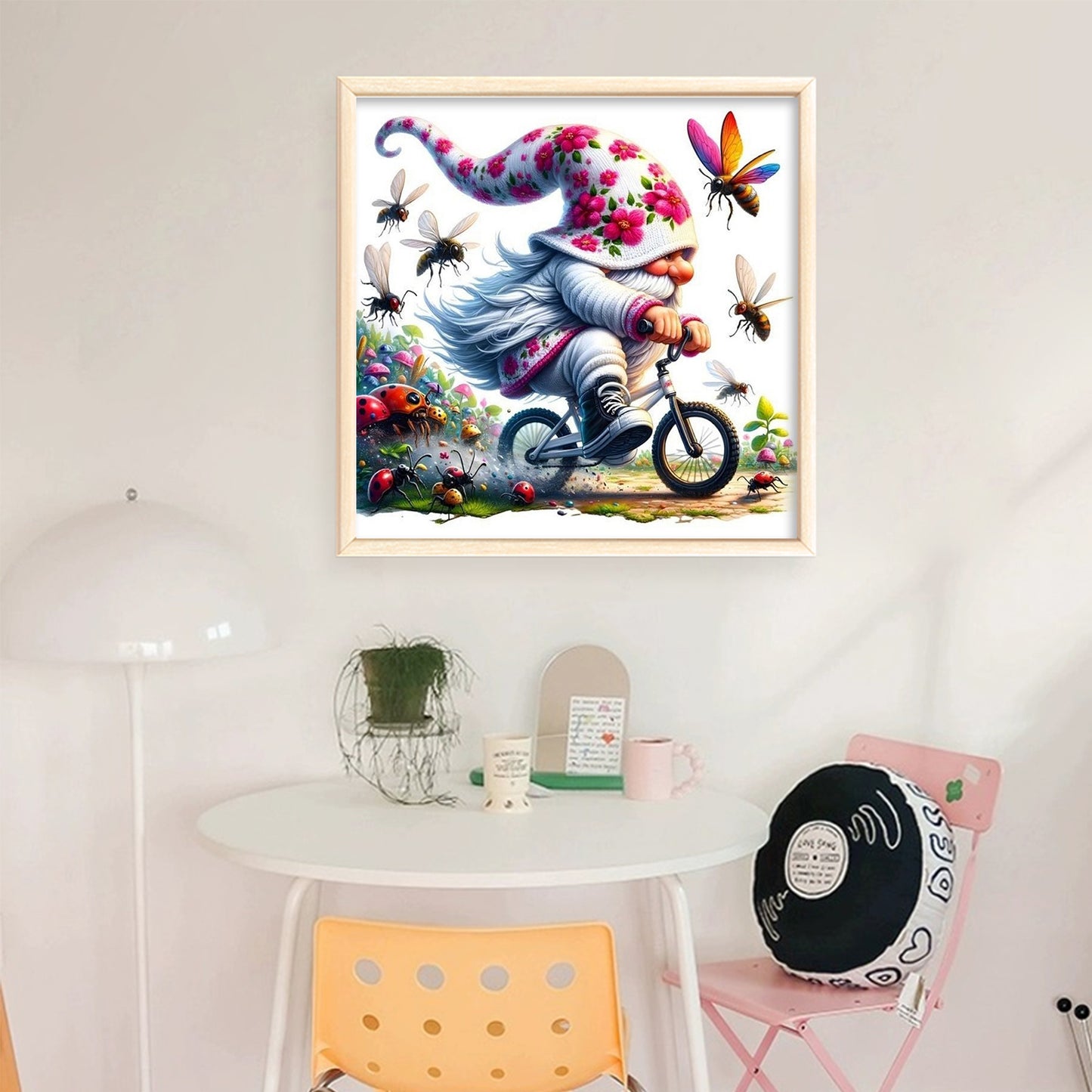 Gnome - Full 11CT Stamped Cross Stitch 40x40CM - Huacan