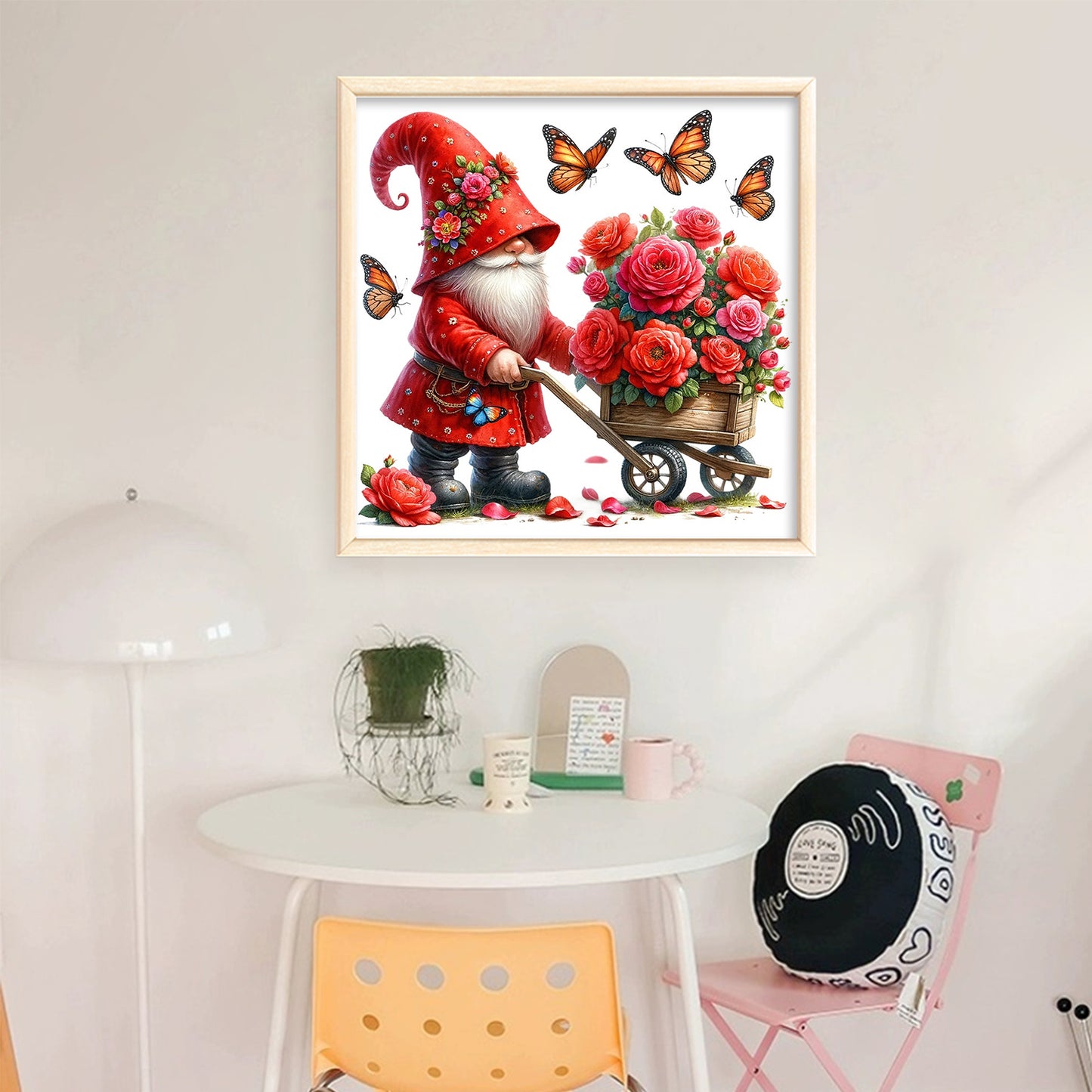 Gnome - Full 11CT Stamped Cross Stitch 40x40CM - Huacan