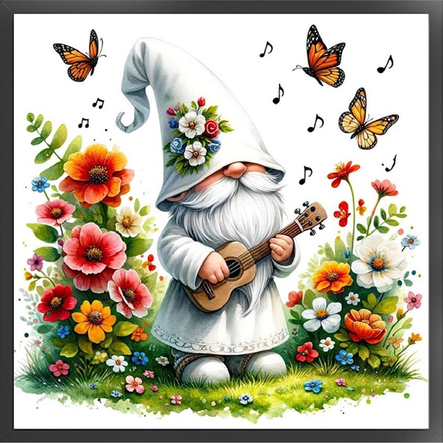 Gnome - Full 11CT Stamped Cross Stitch 40x40CM - Huacan
