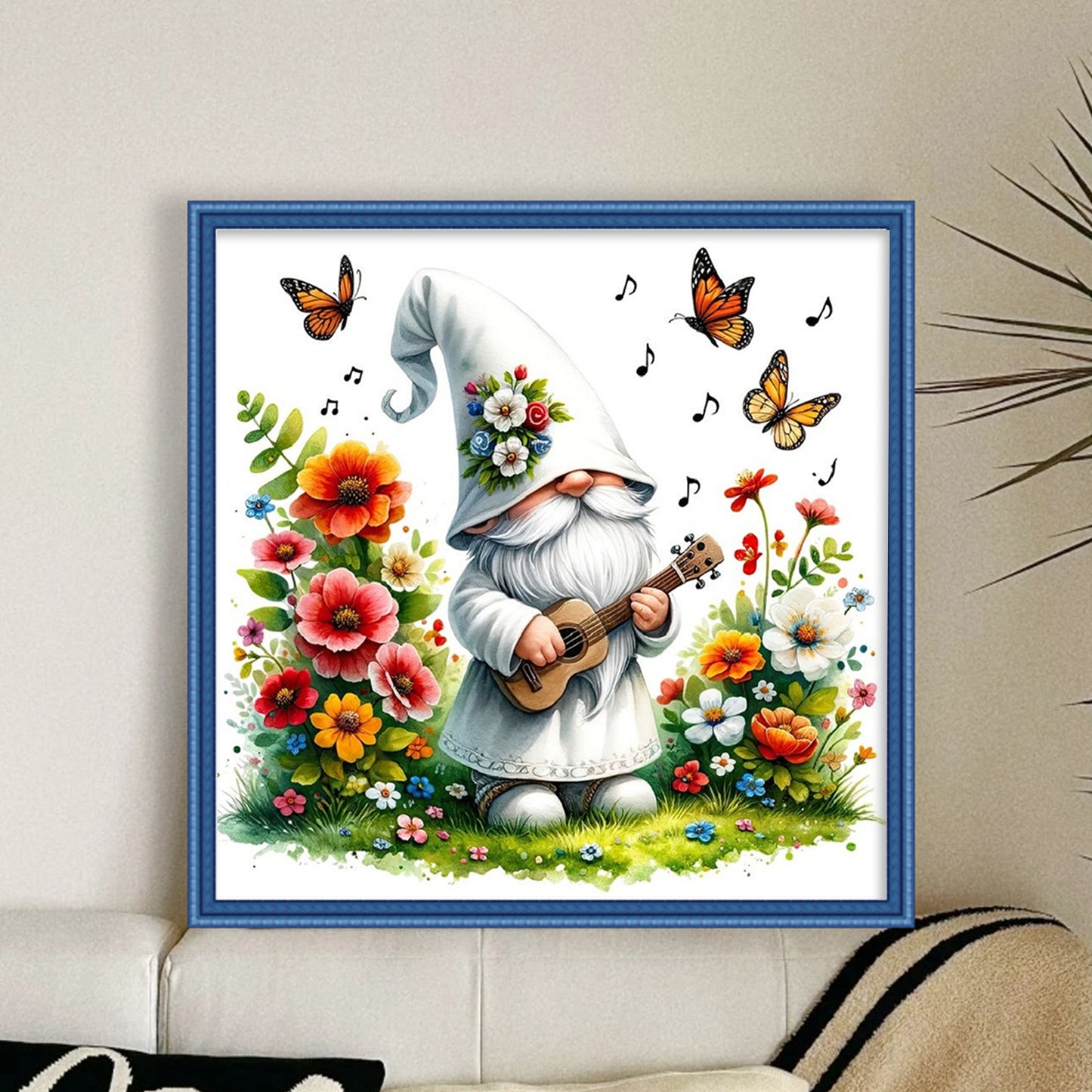 Gnome - Full 11CT Stamped Cross Stitch 40x40CM - Huacan