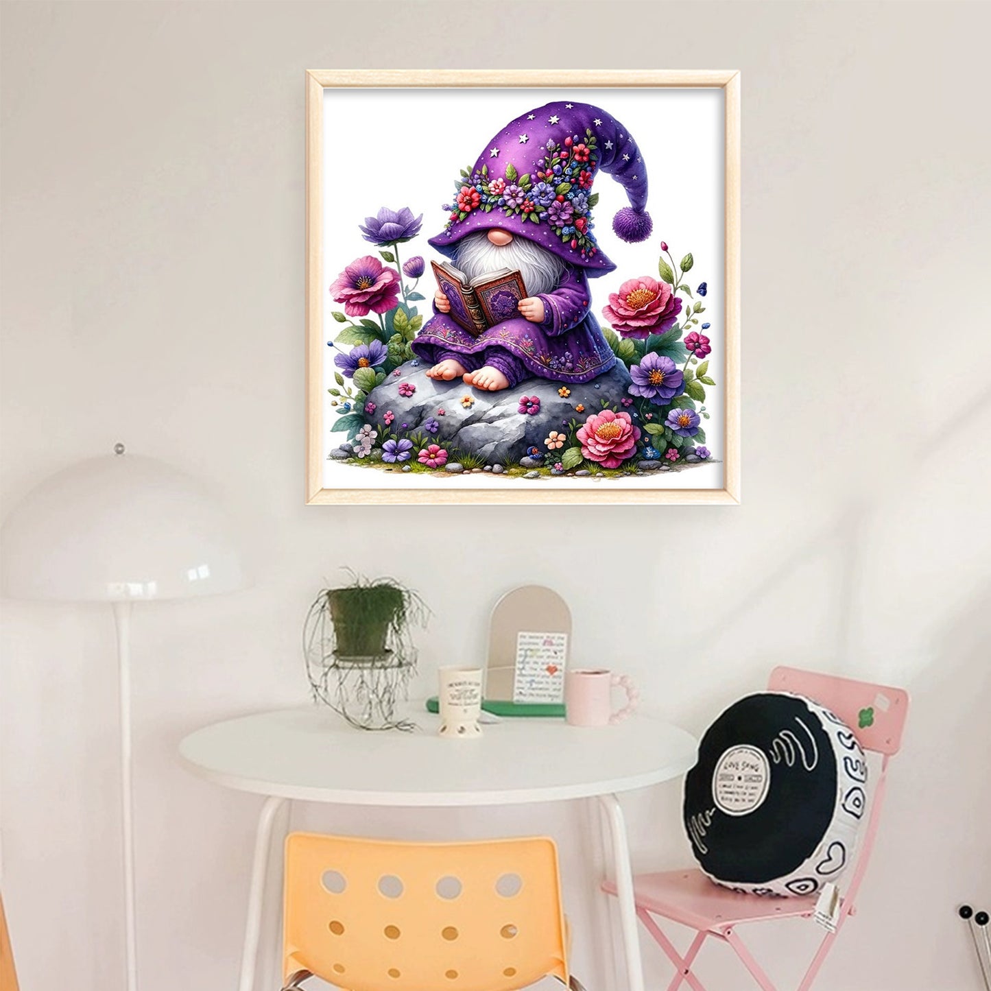 Gnome - Full 11CT Stamped Cross Stitch 40x40CM - Huacan