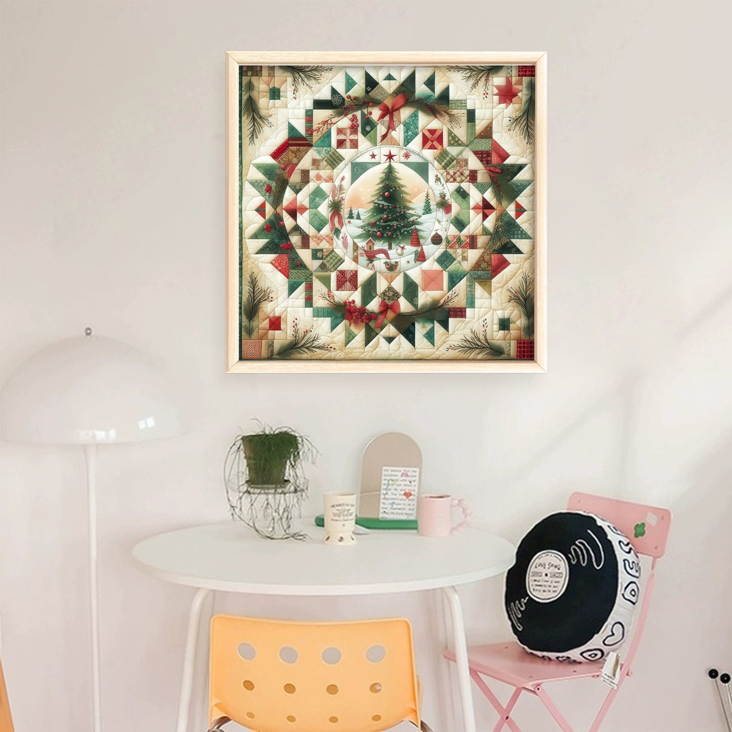 Spliced Christmas Tree - Full 14CT Stamped Cross Stitch 40x40CM - Huacan