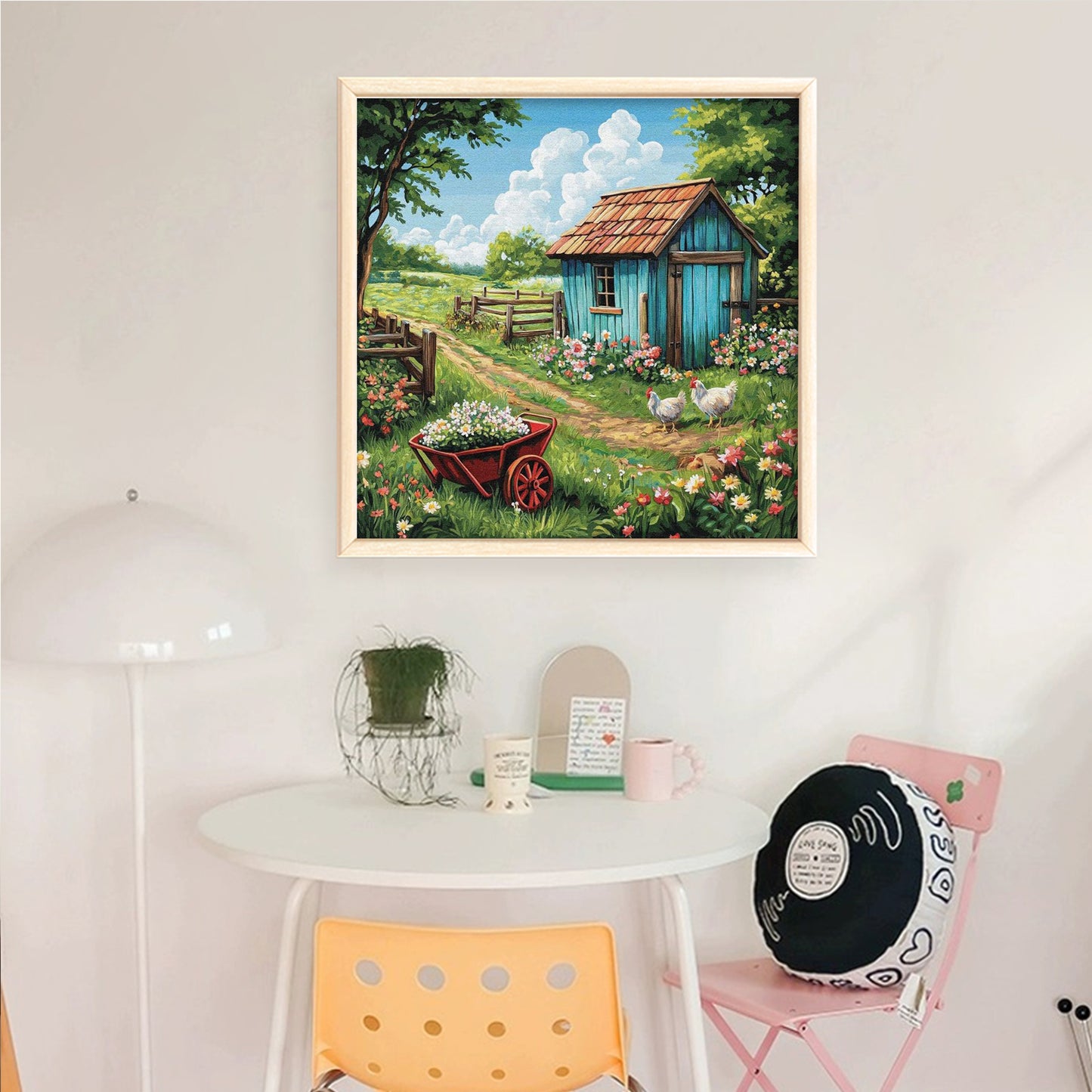 Farm Cottage - Full 14CT Counted Cross Stitch 40x40CM - Yishu