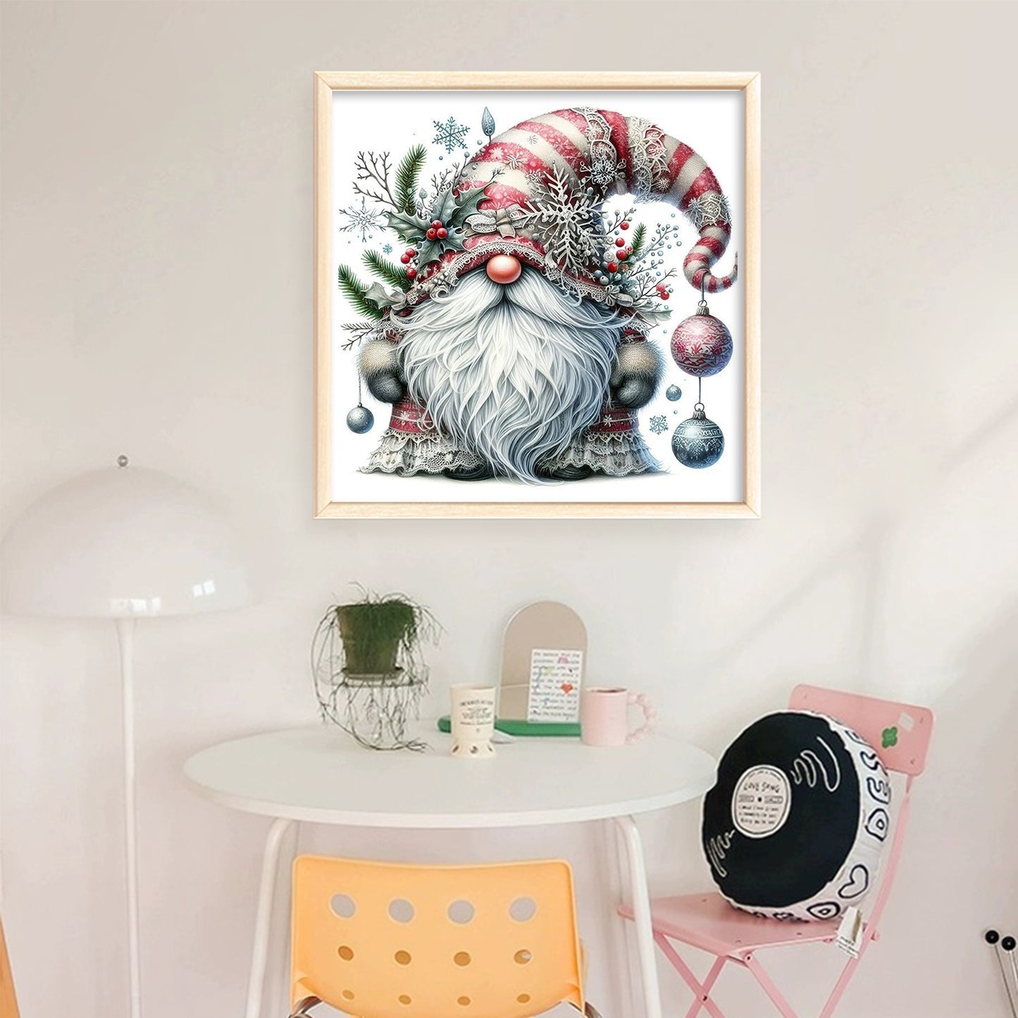 Snow Gnome - Full 11CT Stamped Cross Stitch 40x40CM - Huacan