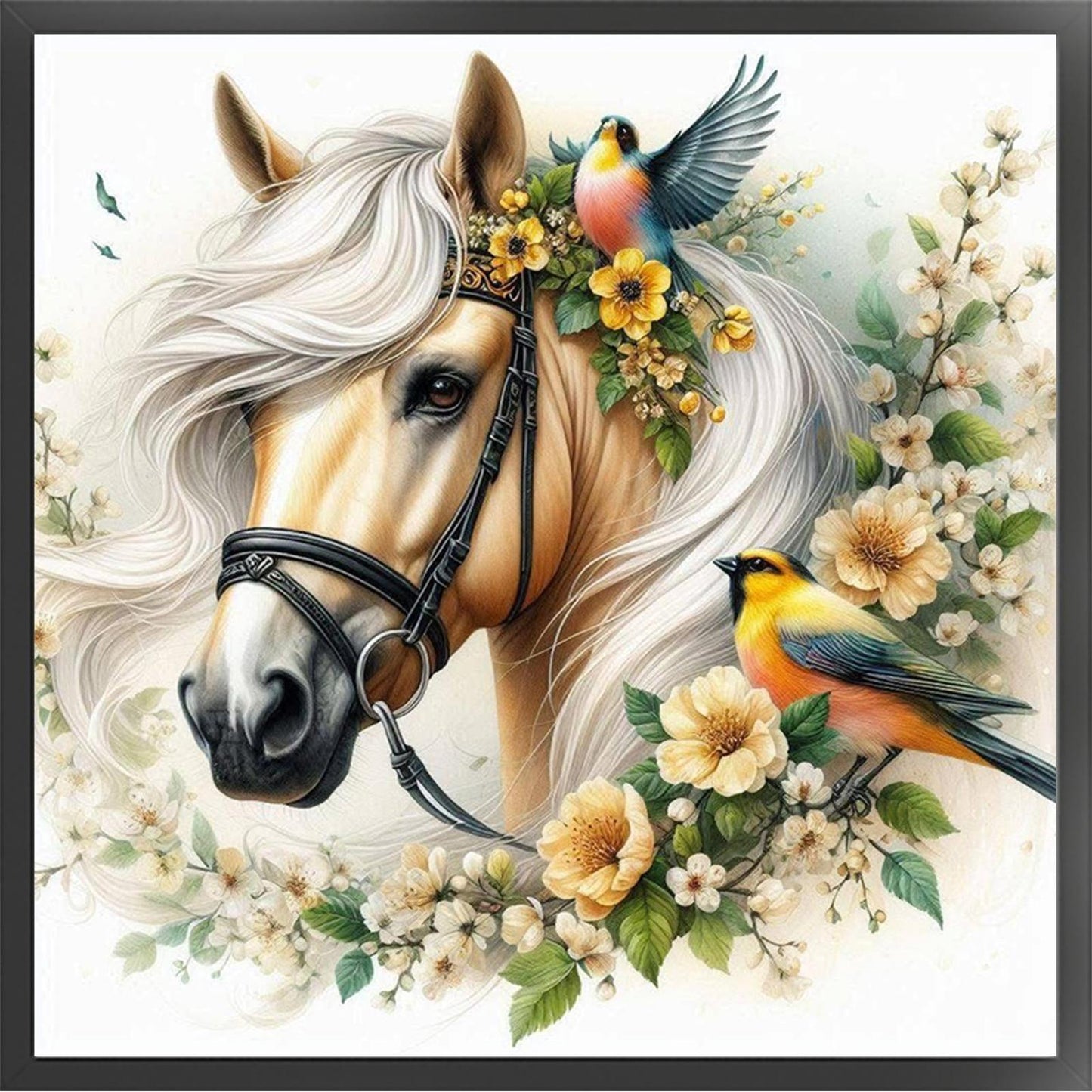 Horse - Full 11CT Stamped Cross Stitch 40x40CM - Huacan