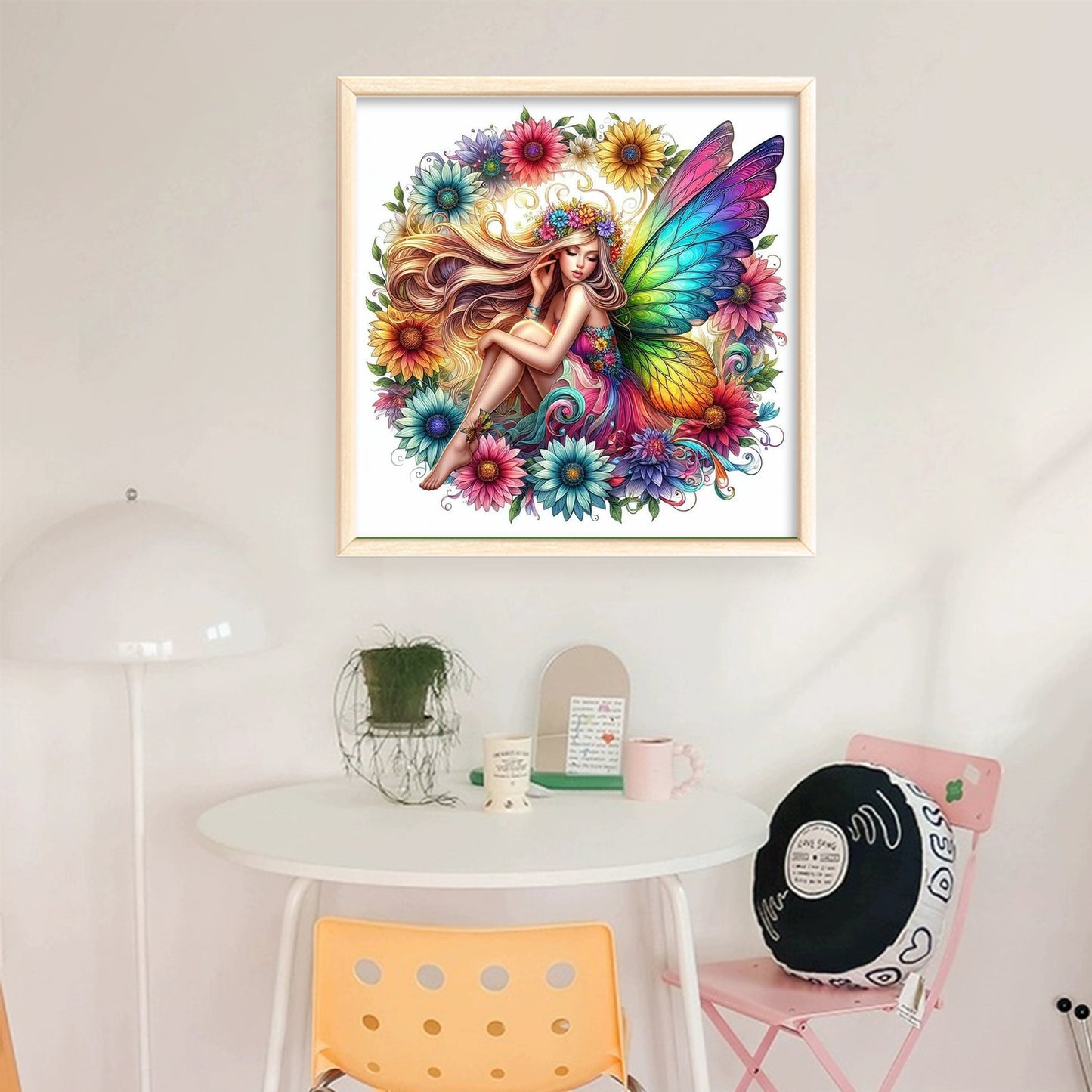 Butterfly Fairy - Full 11CT Stamped Cross Stitch 45x45CM - Huacan
