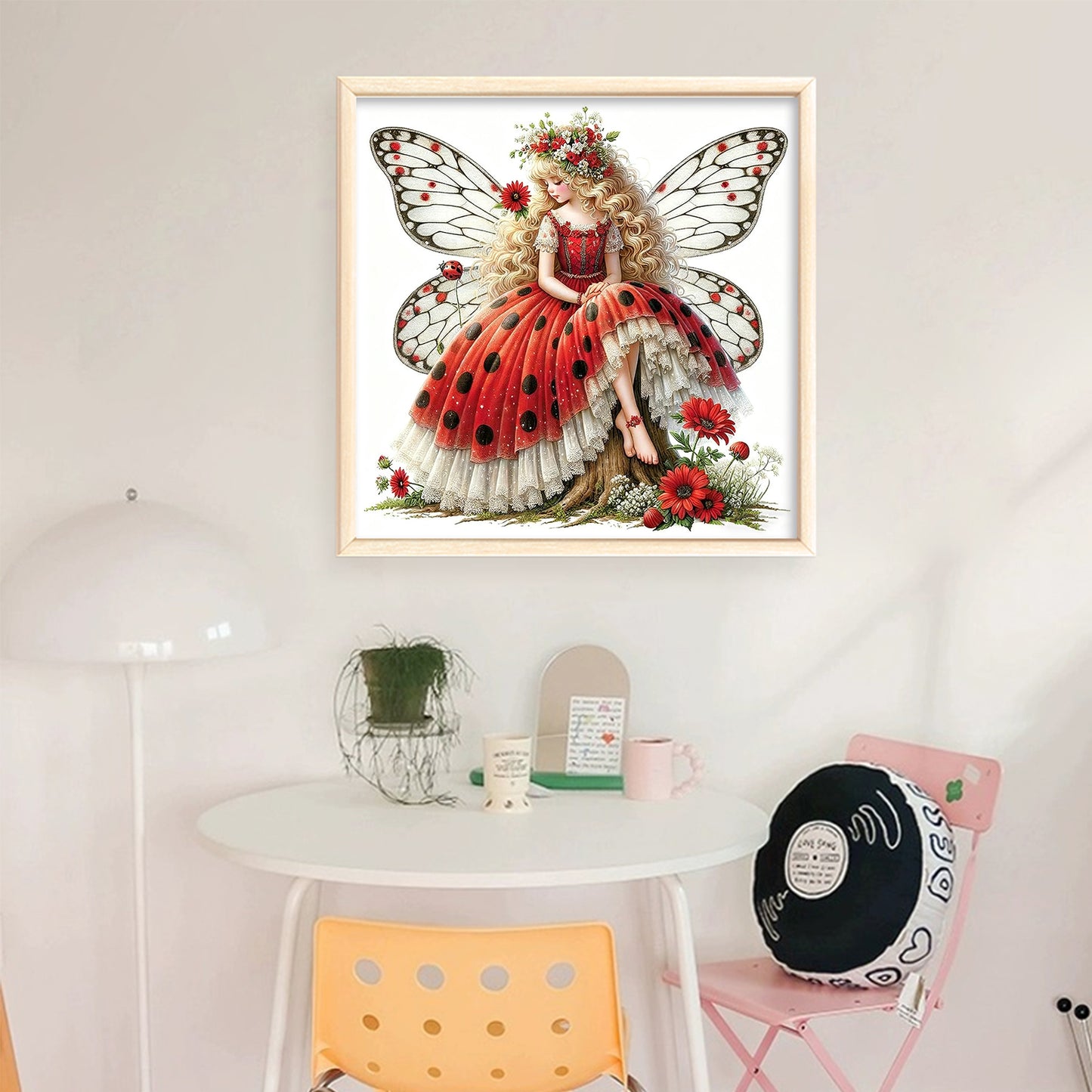 Butterfly Fairy - Full 11CT Stamped Cross Stitch 45x45CM - Huacan