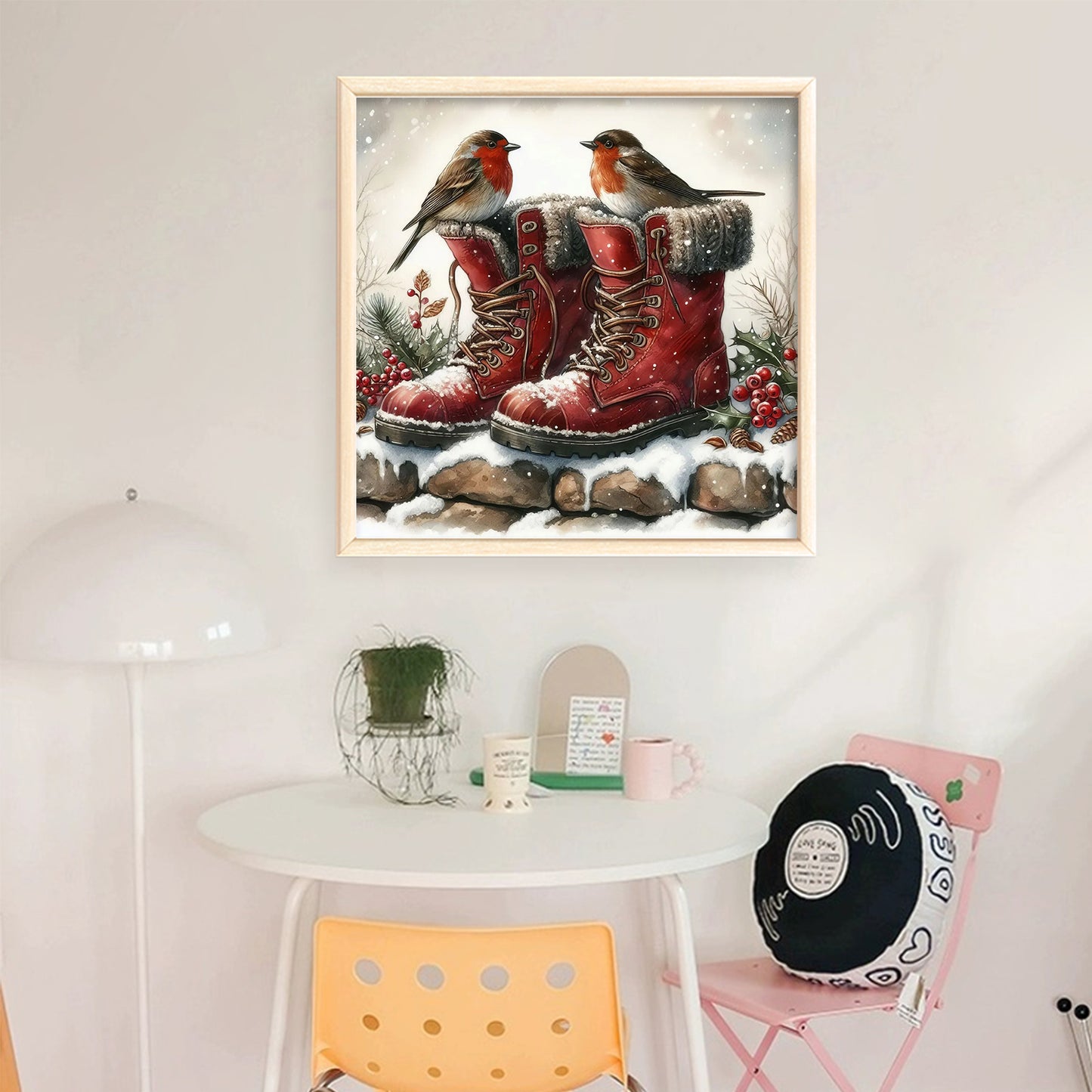 Boots And Robin - Full 11CT Stamped Cross Stitch 40x40CM - Yishu
