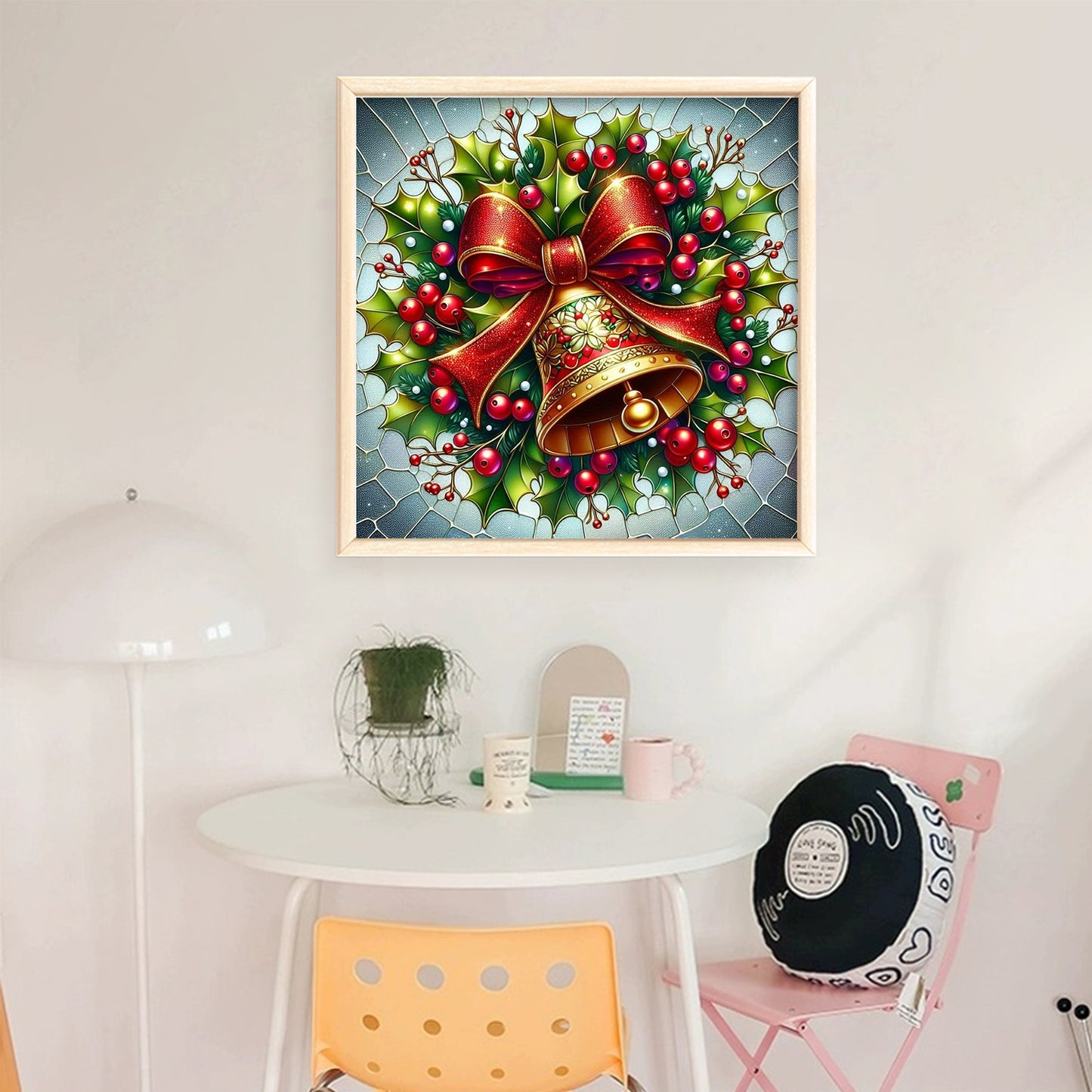 Christmas Bell - Full 11CT Stamped Cross Stitch 40x40CM - Yishu
