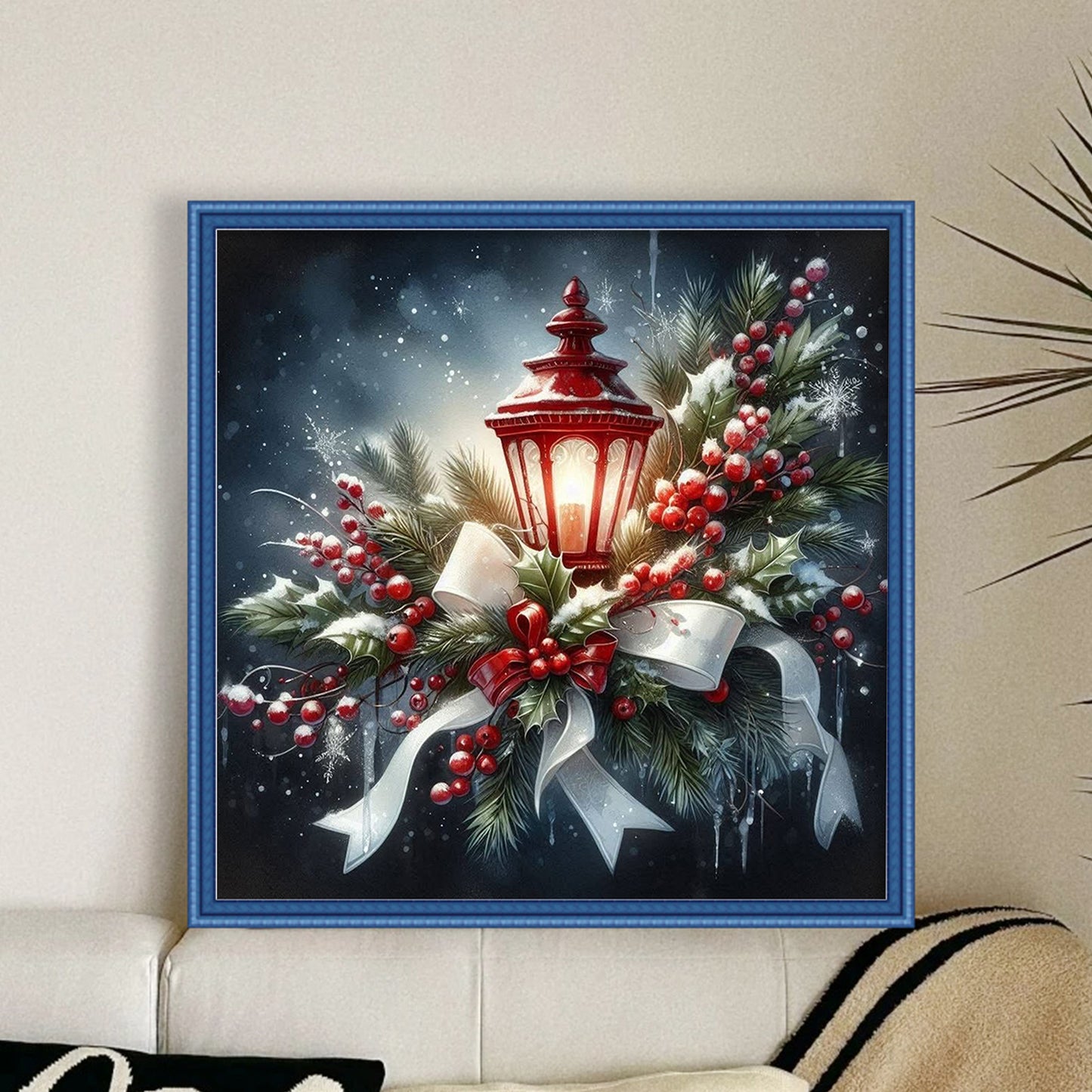 Christmas Light - Full 11CT Stamped Cross Stitch 40x40CM - Yishu