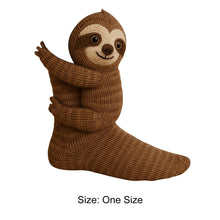 Load image into Gallery viewer, 1 Pair 3D Doll Socks Funny Cartoon Animal Cotton Socks for Girls Women (Sloth)
