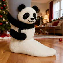 Load image into Gallery viewer, 1 Pair 3D Doll Socks Funny Cartoon Animal Cotton Socks for Girls Women (panda)
