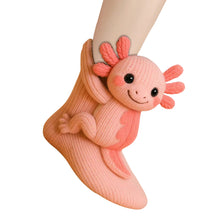 Load image into Gallery viewer, 1 Pair 3D Doll Socks Funny Cartoon Animal Cotton Socks for Girls Women(Axolotl)
