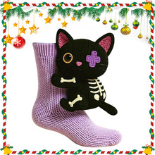 Load image into Gallery viewer, 1 Pair 3D Doll Socks Funny Knit Animal Socks Floor Socks for Girls (Kitten)
