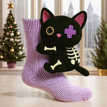 Load image into Gallery viewer, 1 Pair 3D Doll Socks Funny Knit Animal Socks Floor Socks for Girls (Kitten)
