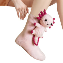Load image into Gallery viewer, 1 Pair 3D Doll Socks Funny Knit Animal Socks Floor Socks for Girls (Dragon)
