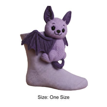 Load image into Gallery viewer, 1 Pair 3D Doll Socks Funny Knit Animal Socks Floor Socks for Girls (Bat)
